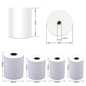 Chất lượng cao BPA-free giấy nhiệt cuộn 57 Mét Chiều rộng lớp duy nhất số lượng cho tiền mặt đăng ký & POS máy in cho ATM & POS Máy - Product Image 4