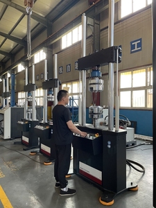 HST 100kn ASTM E606 Prueba de fatiga de bajo ciclo Máquina de fatiga de tracción servo hidráulica de carga dinámica y estática computarizada - Product Image 2