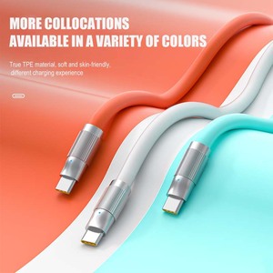 Artık Tangles sıvı silikon USB-C kablo 6A hızlı şarj + çinko alaşımlı dayanıklılık - Product Image 3