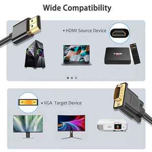 Hdmi personalizado a VGA y VGA a HDMI Soporte Monitor de computadora Proyector HD Audio Video Cable de datos