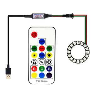 WS2812B Modul Streifen 24 Bits 24 X WS2812 5050 RGB LED Ring Lampe Licht mit Integrierte Treiber RGB 24 Für arduino LED Modul