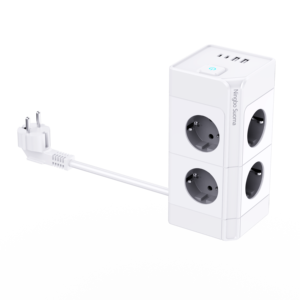 EU Portable Smart Plug Power Strip 2m Cord Tower <strong>Socket</strong> with 17W <strong>2</strong> USB-A <strong>2</strong> USB-C 4/8/12 Outlets <strong>3</strong> USB-A Charging <strong>Function</strong> 16A - Product Image 3