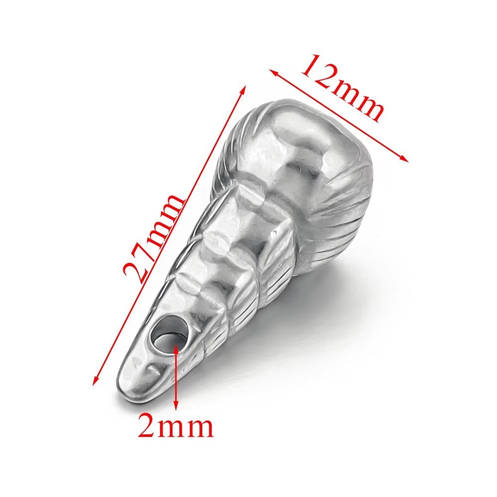 Cuenta perforada atornillable - acero color plata S2
