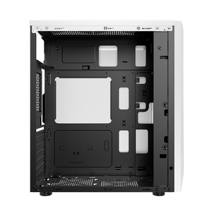 COOLMOONOEMカスタムロゴCPUシャシーPCキャビネットゲームカラーストライプホワイトコンピュータケースデスクトップATX PCケース - Product Image 4