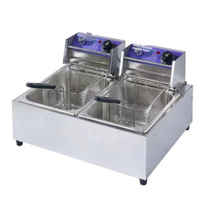 商業用電気揚げ機ダブルシリンダー電気フライドチキンチョップフライドポテトフライ機