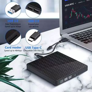 外部光驱Rom Dvd便携式播放器CD Rw刻录机刻录机，带SD/tf卡读卡器USB 3.0，适用于电脑台式机笔记本电脑Linux - Product Image 4