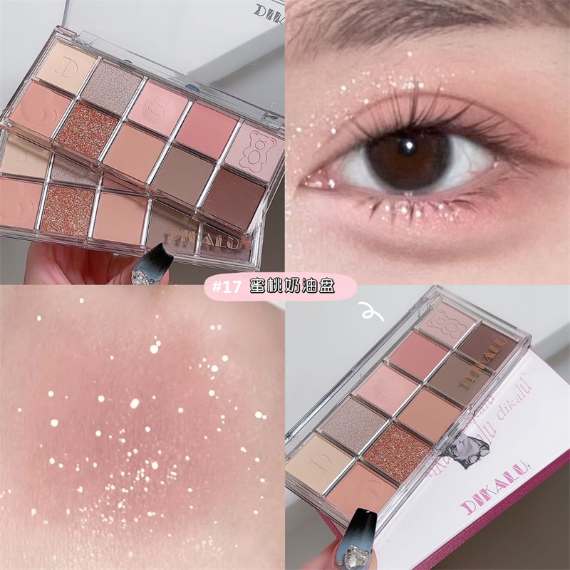 10 couleur fard à paupières 17 # pêche crème