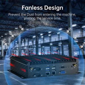 OEM Fanless 11th Intel Core I7 1165G7 DDR4 dual RJ45 2 COM barebone industrial Mini PC 8USB HD VGA <strong>Control</strong> Industrial <strong>Computer</strong> - Product Image 6
