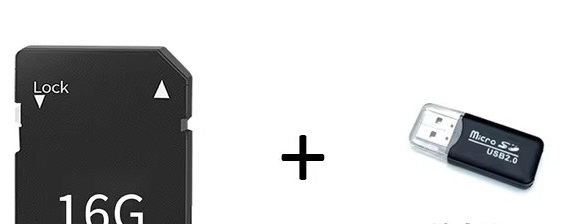 16g memory card reader black