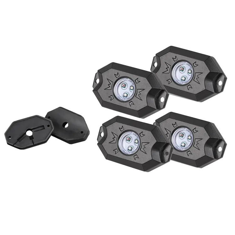 Kit complet de phares LED sous-roues, 4 pièces, lumière blanche très brillante, éclairage Rock, pour les autres accessoires de voiture