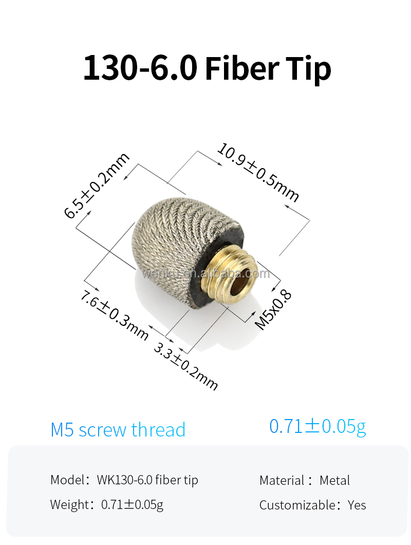 130-6.0 Fiber Tip-Gold