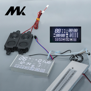 Pantalla LCD de 12V con Bluetooth, pantalla de tiempo y temperatura, luz LED, Sensor simulado táctil, interruptor inductivo de seis teclas, espejo de tres colores - Product Image 1