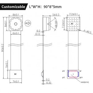 全帧90毫米OV2640传感器无失真2MP RGB彩色JPEG YUV格式DVP微型相机模块 - Product Image 3