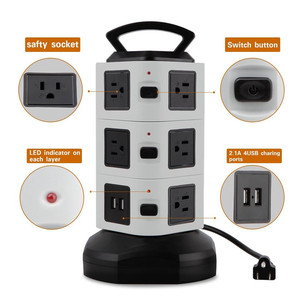 Best Selling 11 Way <strong>2</strong> USB Ports Electrical Plug <strong>Socket</strong> <strong>Multi</strong> Plug <strong>Socket</strong> Universal Plug <strong>Socket</strong> - Product Image 4