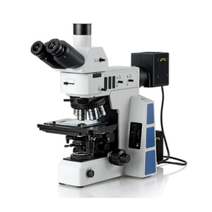 Microscópio metalúrgico trinocular invertido com câmera