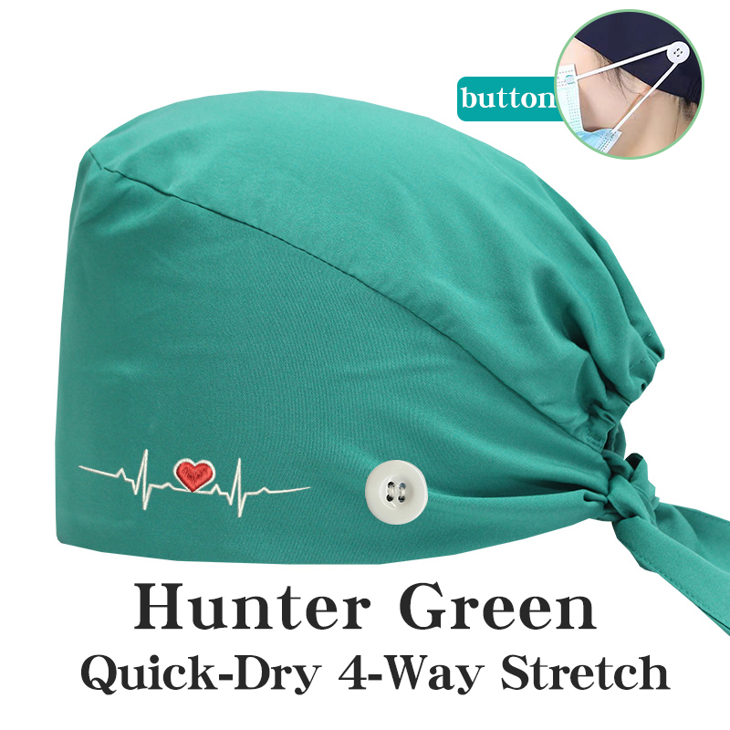 Hunter Green with Buttons