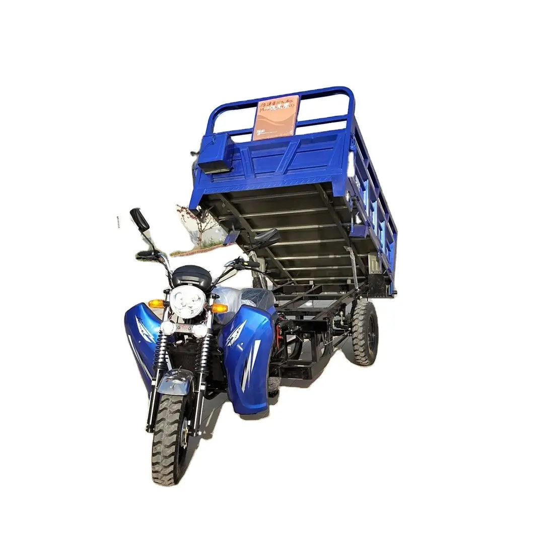 5-колесный трехколесный грузовой мотоцикл для сельского хозяйства 200CC/ 250CC/ 300CC с бензиновым двигателем с самосвал с открытым кузовом моторизованный привод