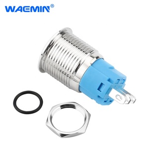 Fabrika kaynağı basmalı düğme anahtarı IP65 su geçirmez Waterproof 3A 3A 12V 24V <span class=keywords><strong>16MM</strong></span> düz kafa kendinden kilitleme düğmesi anahtarı - Product Image 2