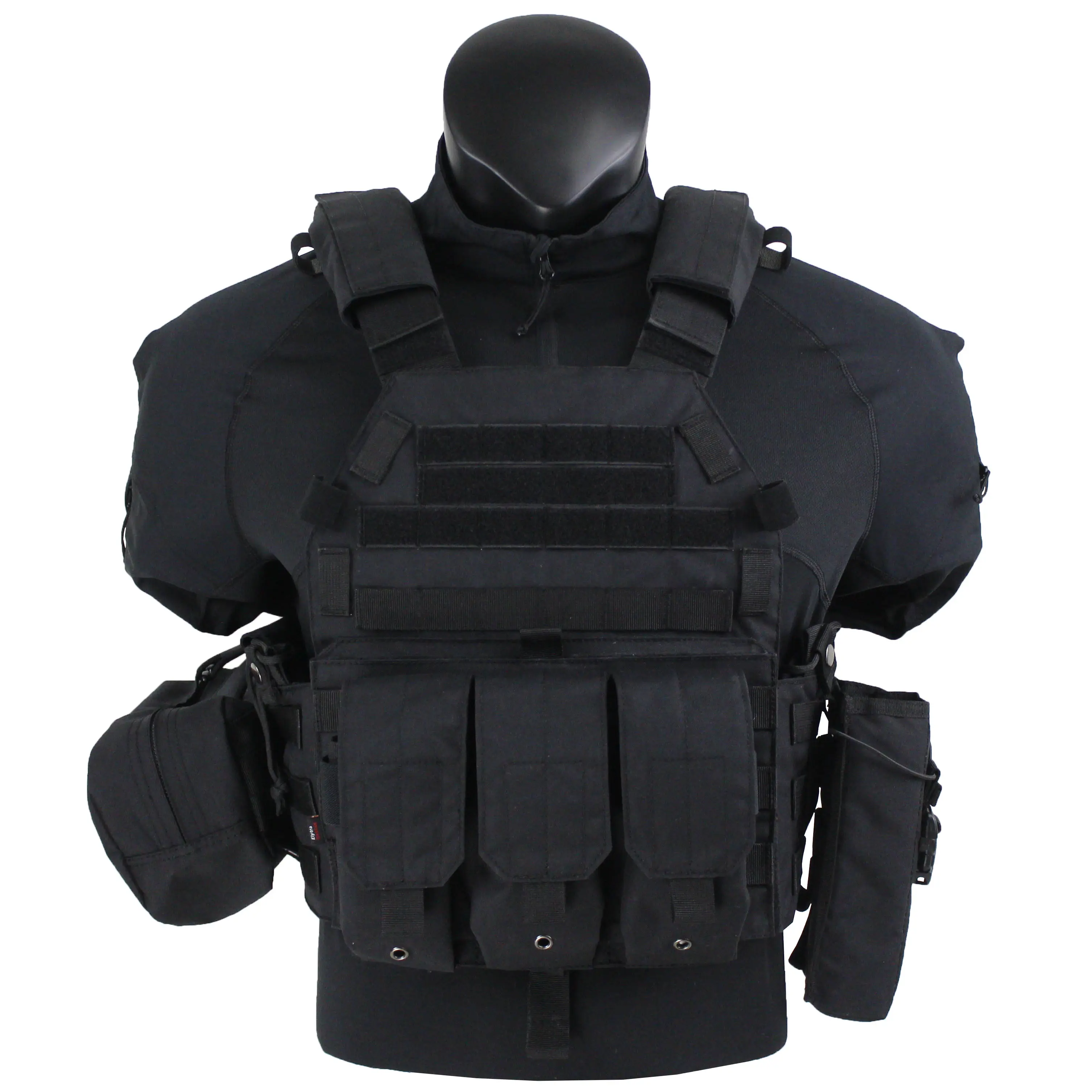 Tactical Gear Classic 6094 style Tactical Vest custom Plate Carrier BK kit completo