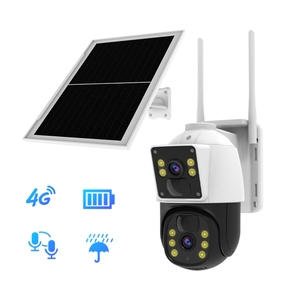 OEM Solar IP66 Dual Lens Linkage Network IP <strong>Camera</strong> PIR <strong>Motion</strong> Alarm <strong>Memory</strong> Card Security PTZ CCTV CMOS <strong>Sensor</strong> 4G <strong>Camera</strong> Outdoor - Product Image 1