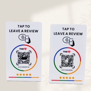 Google xã hội phương tiện truyền thông đánh giá thẻ không thấm nước Acrylic NFC mã tùy chỉnh không tiếp xúc nhận dạng thẻ với NFC chip - Product Image 5