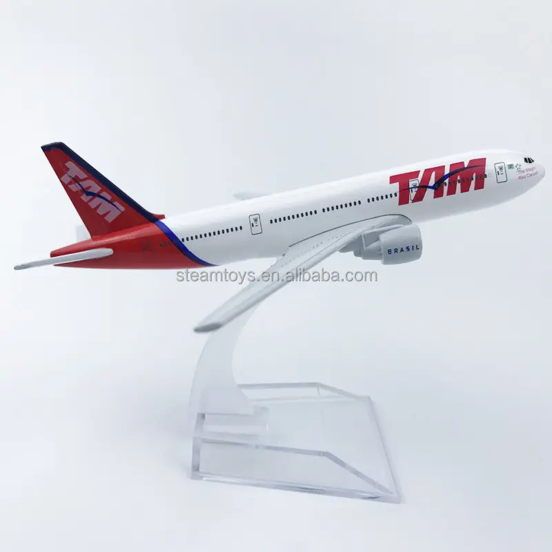 16CM Aeronave Modelo TAM Linhas Aereas Boeing B777 TAM Linhas Aéreas Brasileiras 777 Diecast Avião Modelo Personalizado