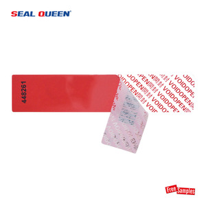 <strong>Red</strong> <strong>Color</strong> Customized Logo/QR <strong>Code</strong>/Barcode Adhesive Sticker VOID OPEN Security Sticker Seal PET Tamper Evident Label - Product Image 6