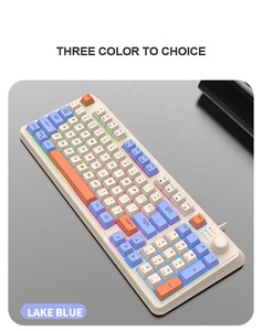 K82 USB kabelgebundene Desktop-Computer-Tastatur dünnschicht-Knöpfe RGB Drei-Farben-Übereinstimmung lumineszierende mechanische Berührung Büro-Spielgebrauch