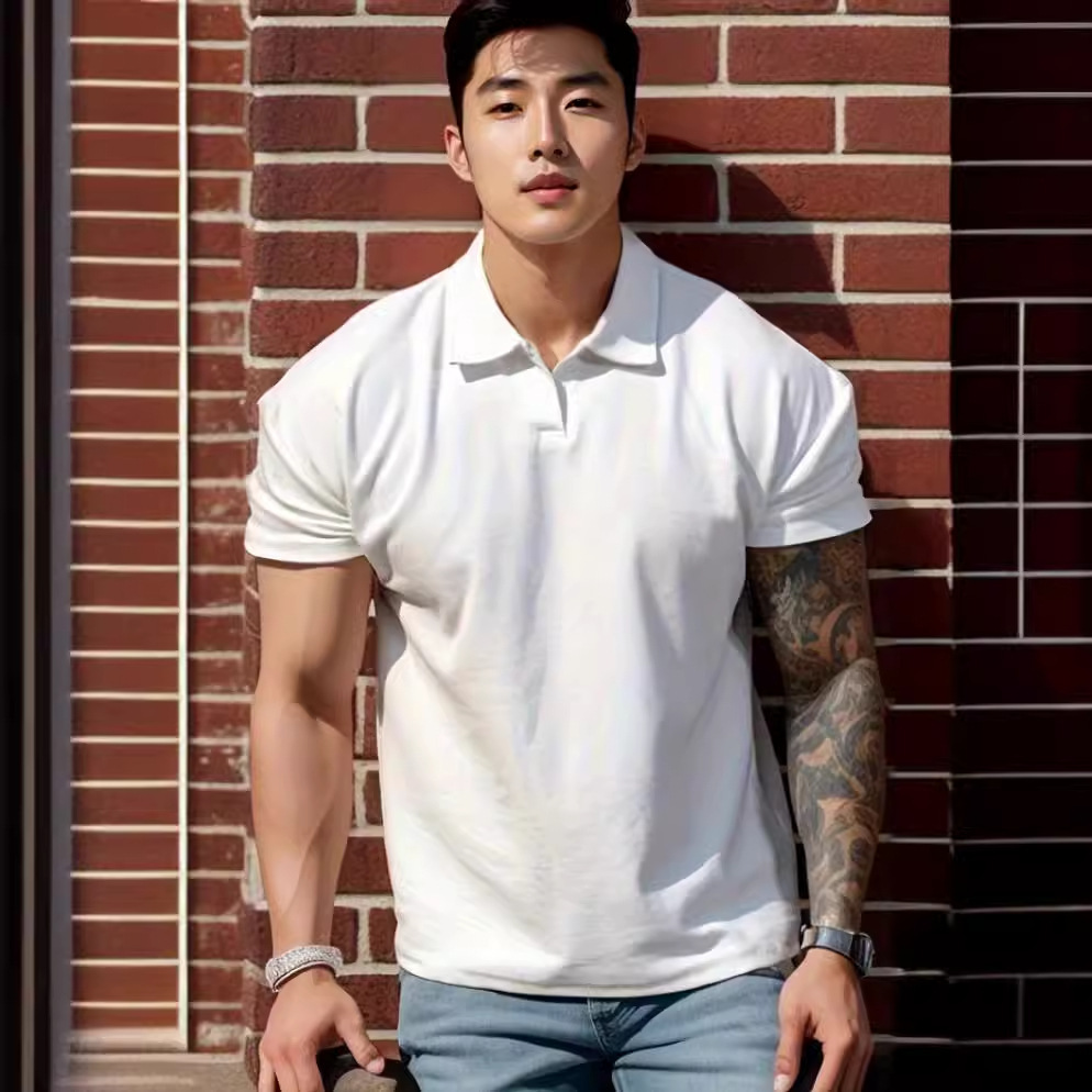 Unbuttoned polo short sleeve-white