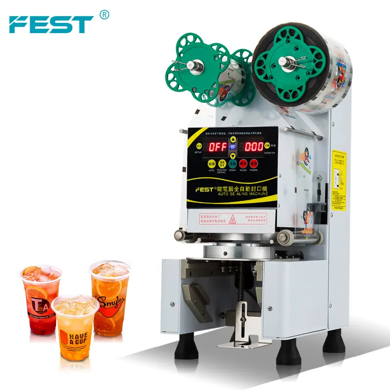 ماكينة الإغلاق الأوتوماتيكية FEST CE للبن والسدادات ، ماكينة السدادات الأوتوماتيكية