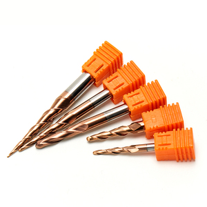 YingBa Coated kaplı CNC ahşap oyma kesici 2 flüt Spiral konik topu burun 1/8 shank karbür ahşap oyma için freze kesicisi Bit - Product Image 2