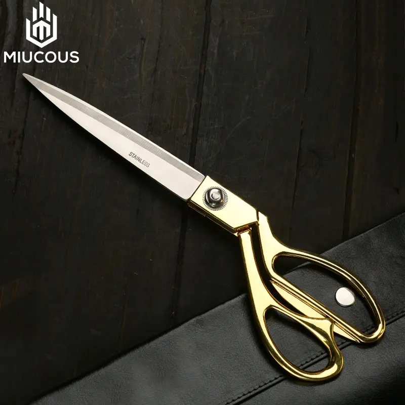 10 pollici Professionale Heavy Duty Color Oro In Pelle Su Misura Forbici Sharp In Acciaio Inox Sarta Cesoie