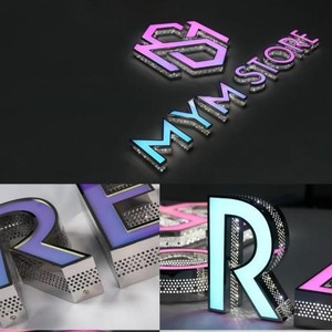 Insegna Luminosa 3D LED Personalizzata con Lettere Laterali Illuminate, Insegna Pubblicitaria per Negozi Elettronici, Scuole, IP65 - Product Image 4