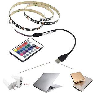Akıllı LED 1M 2M 3M 4M 5M 5050 DC5V IP65 esnek RGB TV arkaplan ışığı kiti usb'li şerit led işık ile 24 anahtar IR uzaktan kumanda - Product Image 5