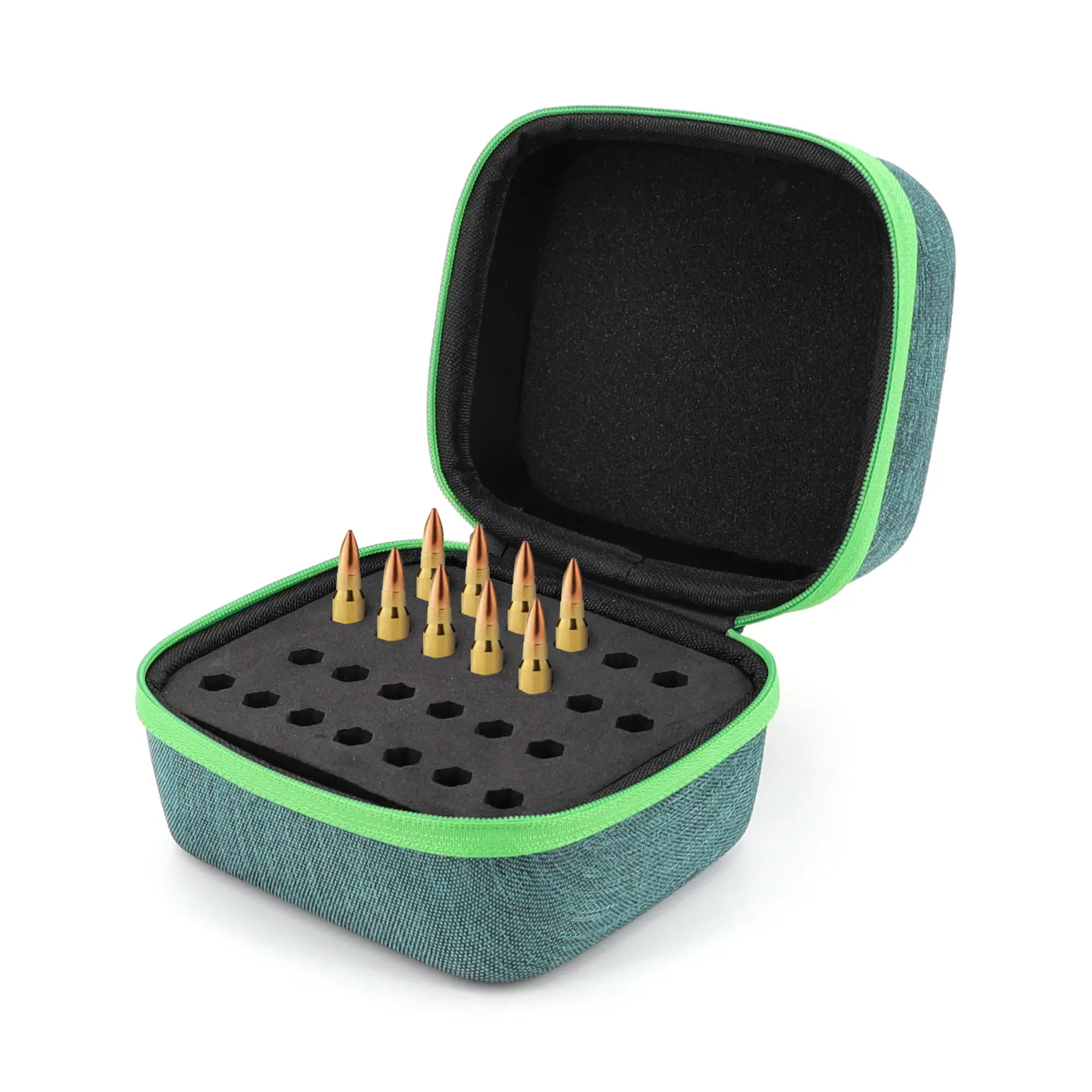 Benutzer definierte kleine EVA Reiß verschluss Werkzeug Aufbewahrung 9mm Munition Bullet Case Box Bag