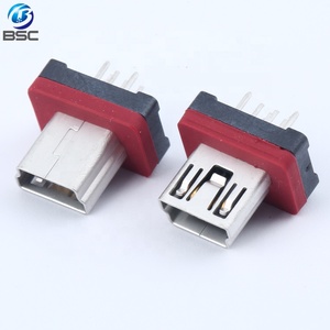 ขั้วต่อ USB IP65ขนาดเล็กกันน้ำช่องเสียบ5Pin แบบตั้งตรงผ่านรูเสียบ USB ตัวเมียแบบสัมผัสกับ30U ชุบทอง - Product Image 5