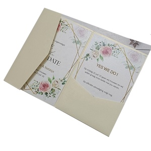 Simple Wedding Invitation <strong>Cards</strong> With Printing Design Customized <strong>Sweet</strong> Birthday Greeting Tickets - Product Image 1