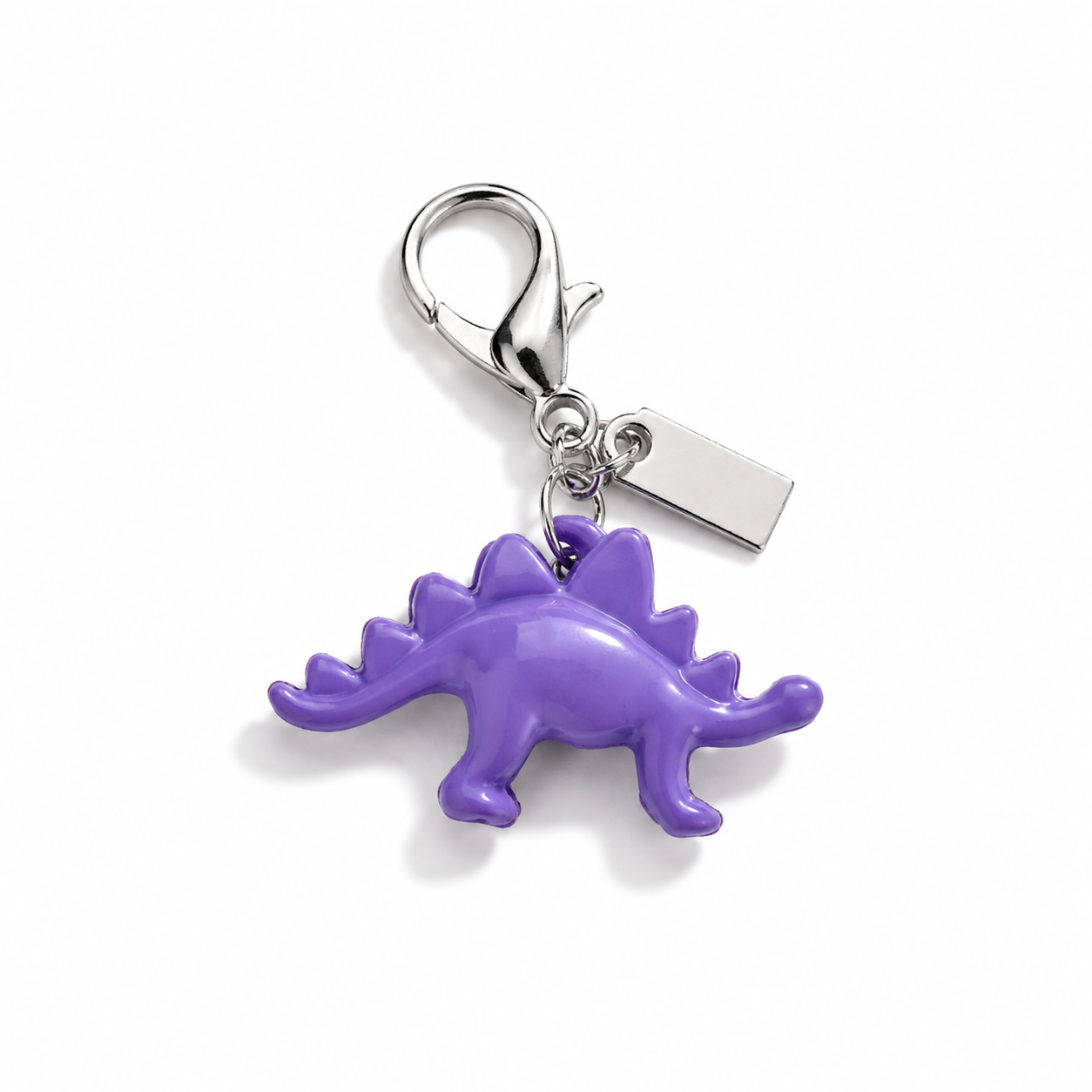 Breloque de sac tigre à dents de sabre en plastique violet