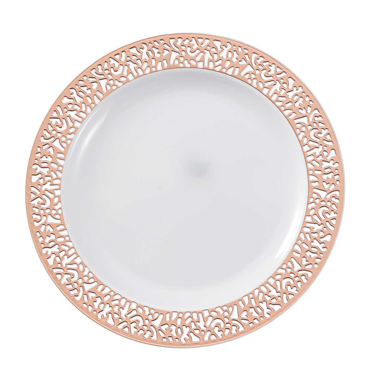 9 inch hollow plate rose gold