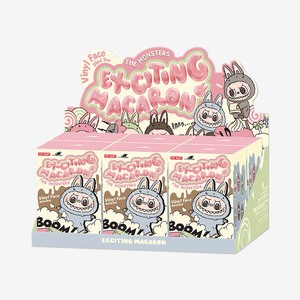 Labubu PopmartエキサイティングなマカロンPVCビニールフェイスオリジナルコレクション日本のアニメーション動物テーマミステリー盲目のアニメフィギュア - Product Image 4