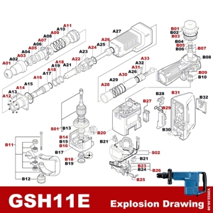 Bos elektrikli alet pil paketi anahtarı Gsh 11e hız regülatörü. Çekiç anahtarları, hız kontrol cihazı - Product Image 3