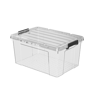 热卖优质定制塑料透明免费可重复使用储物盒带盖储物容器 - Product Image 3