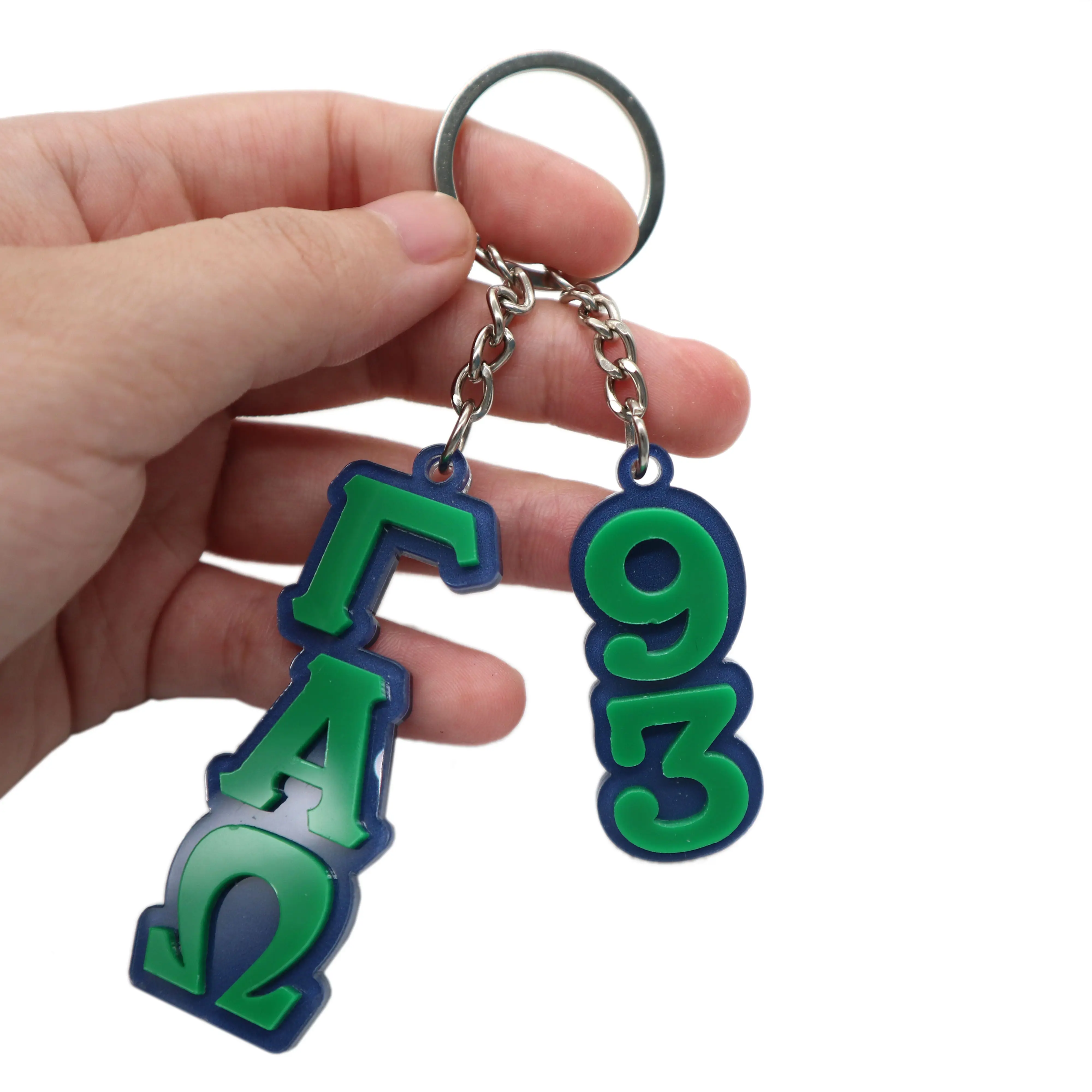 Tất cả các nhóm tùy chỉnh thực hiện Zeta phi Beta sorority chương Acrylic Keychain Hy Lạp chữ nhựa Keychain motel Keychain