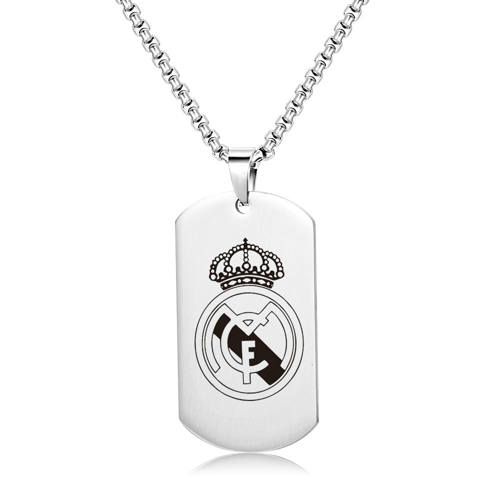 Collier Real Madrid couleur acier