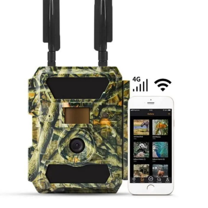 كاميرا Trailcam في الأماكن الخارجية تتميز بتطبيق الجيل الرابع 4G LTE وجهاز تحكم عن بعد ونظام تحديد المواقع IP66 بدقة 1080 بكسل وكاميرا Trail للصيد عالية الوضوح بالكامل