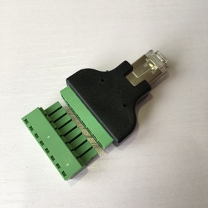 Ethernet <strong>RJ45</strong> 8P8C Male Plug to AV 8 Pin Screw Terminal CCTV Block Converter Adapter - Product Image 5