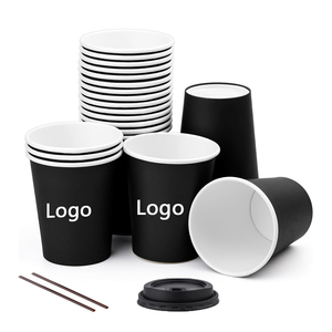 中国定制工厂直接一次性牛皮纸或带定制标志的外卖咖啡茶杯 - Product Image 1