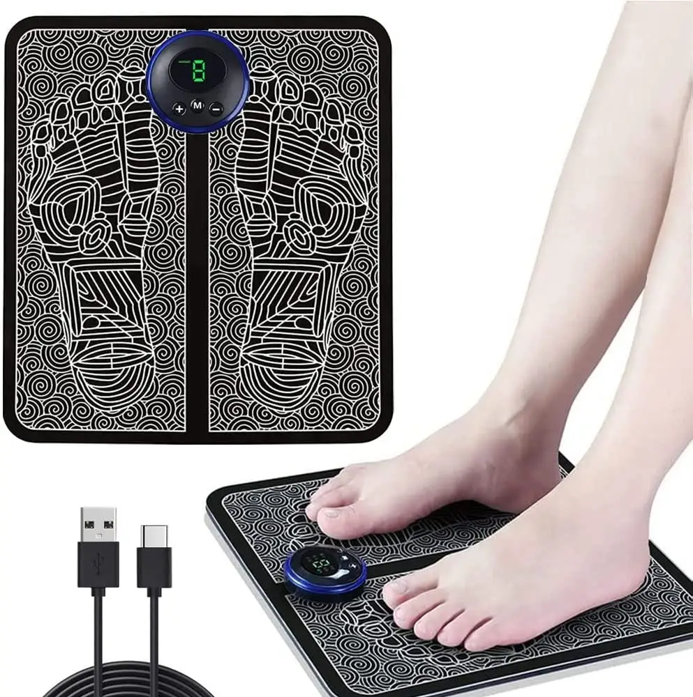 Portable USB Home Use Pedicure Foot Massager Mat Massage Pad EMS Foot Massager