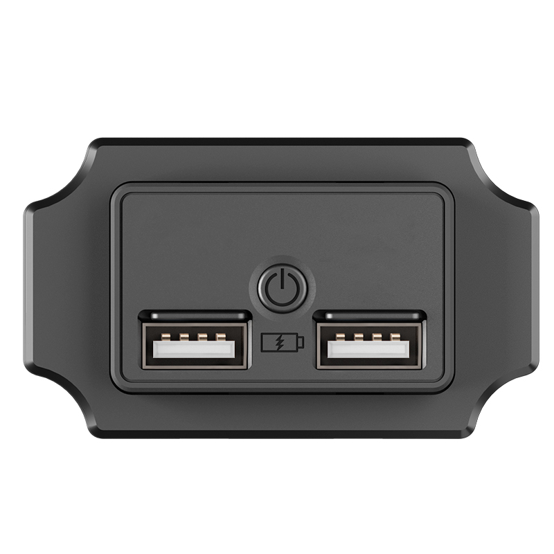 2 USB-A 5V 3.1A avec interrupteur à bouton-poussoir
