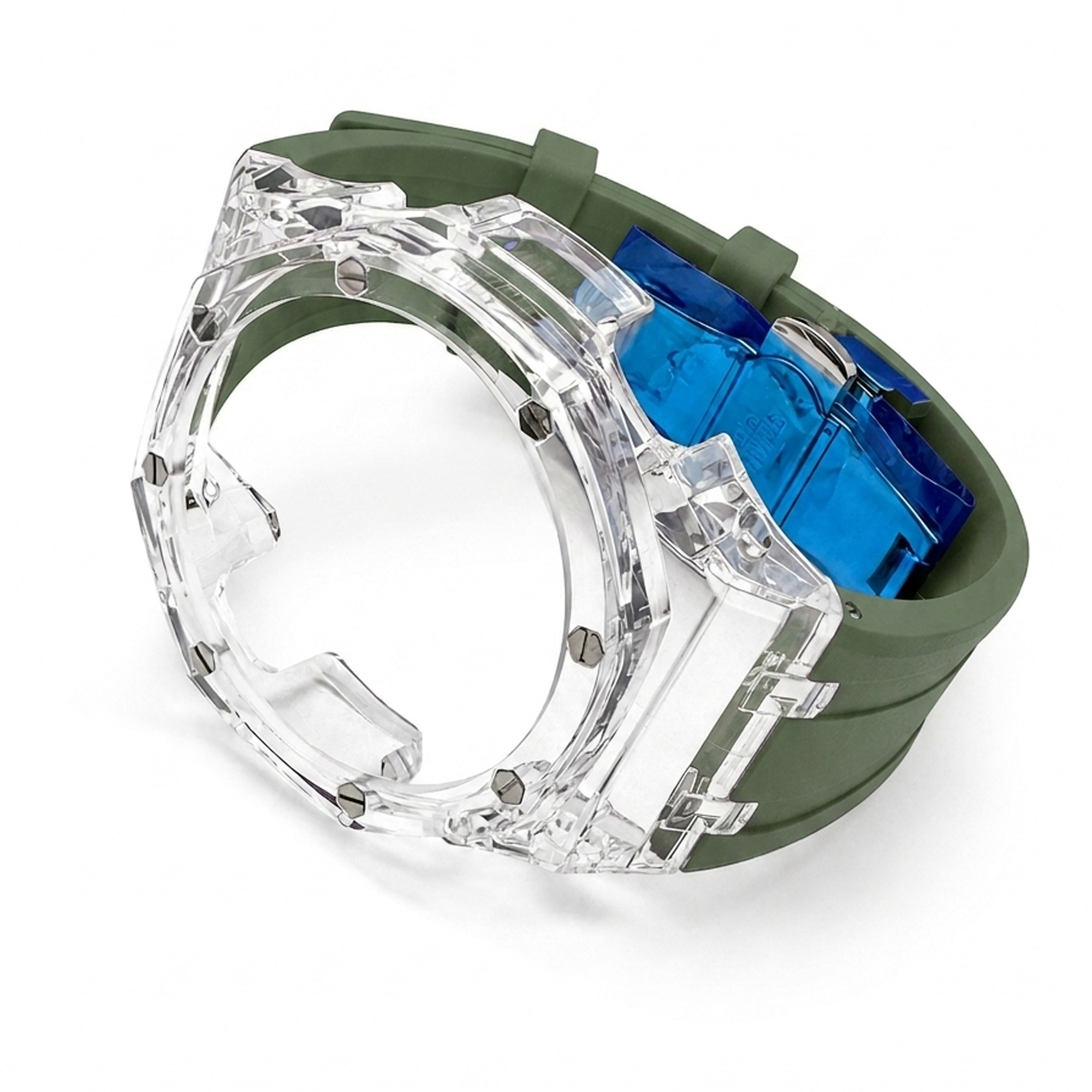 Boîtier transparent Bracelet vert
